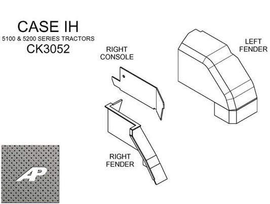 Case/IH Lower Cab Kit - Embassy Gray