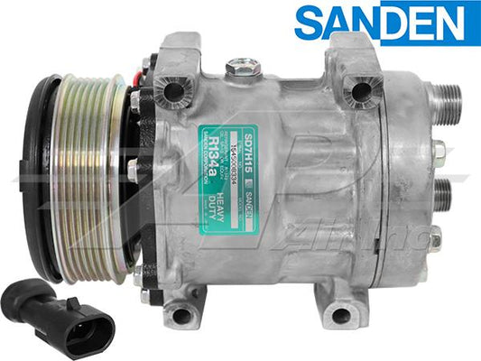 OE Sanden Compressor Compressor SD7 H15 - 112mm, 6 Groove Clutch, 12 V