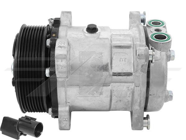 OE Sanden Compressor SD5 H14 -119m, 8 Groove Clutch 12 V - Late Serial Number