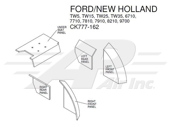 Ford/New Holland 700 Series Lower Cab Kit - Blue