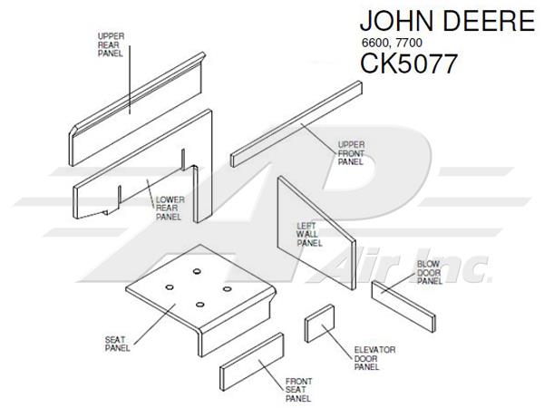 John Deere Lower Kit without Headliner - Black