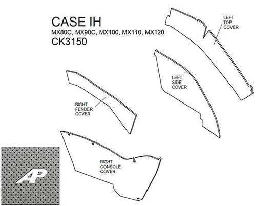 Case/IH Lower Cab Kit - Embassy Gray