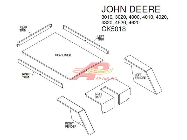 Hiniker Lower Cab Kit with Headliner - Black