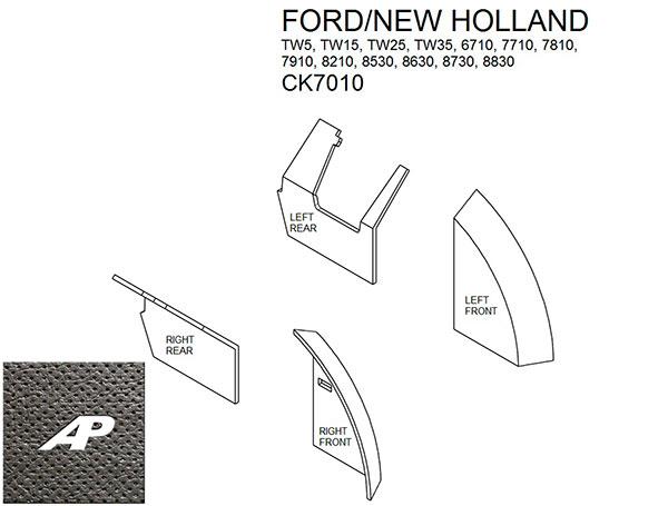 Ford/New Holland Lower Cab Kit - Black