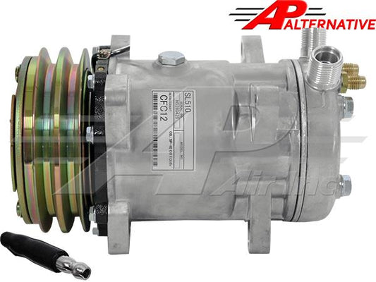 Alternative Compressor SD510 - 132mm, 2 Groove Clutch 12 V