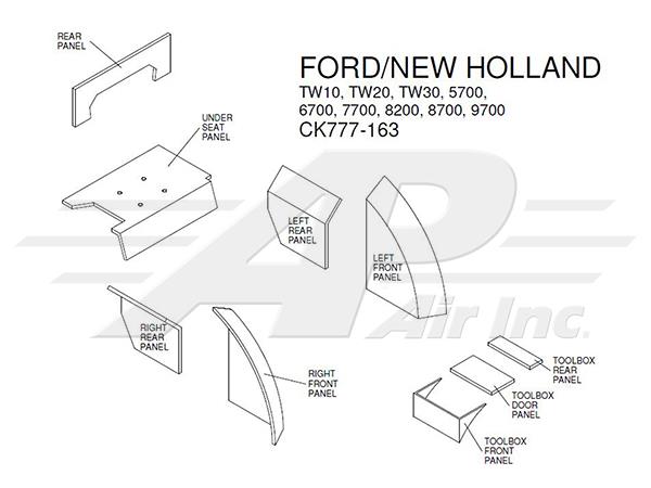 Ford/New Holland 700 Series Lower Cab Kit - Blue