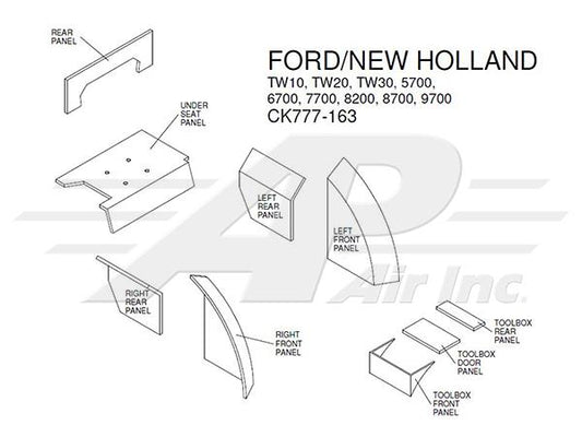 Ford/New Holland 700 Series Lower Cab Kit - Blue