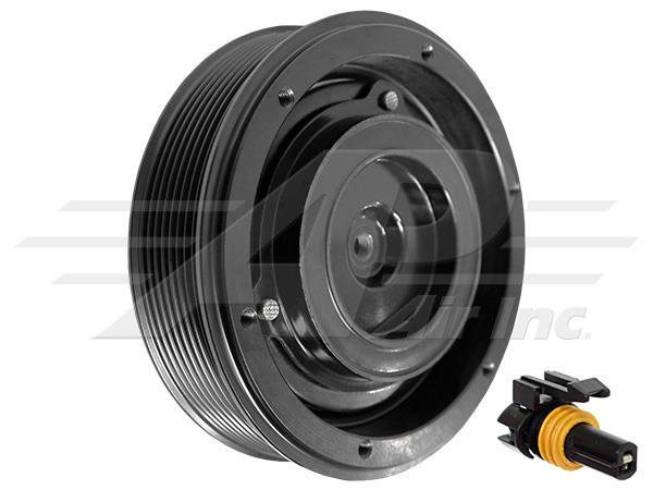 OE Complete Clutch Kit with Hub, Pulley, Coil, and Dust Cover - Rubber Style Hub