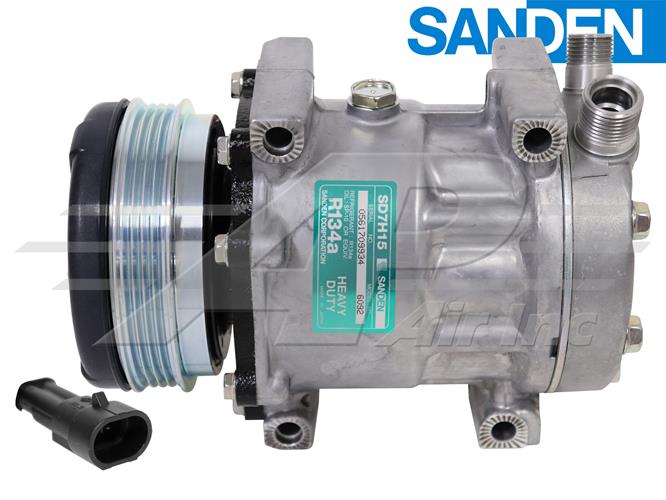 OE Sanden Compressor Compressor SD7 H15 - 112mm, 4 Groove Clutch 12 V