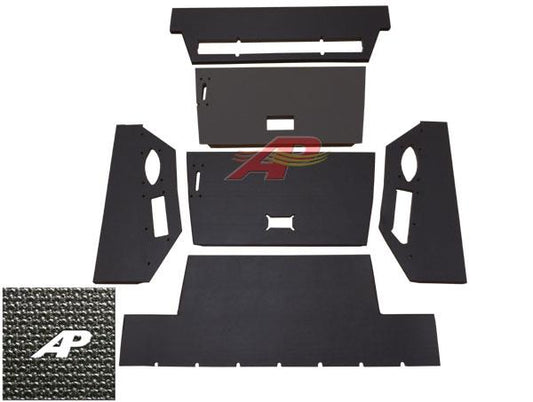 6 Piece Headliner - Black Basketweave