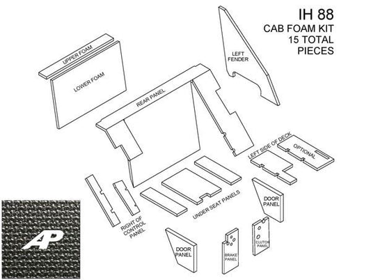 88 Series Cab Kit - Black Basketweave