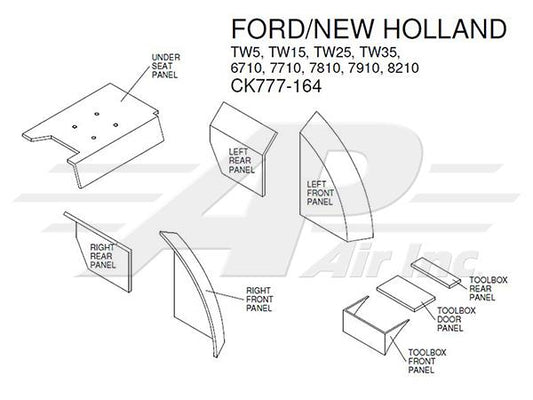 Ford/New Holland 700 Series Lower Cab Kit - Blue